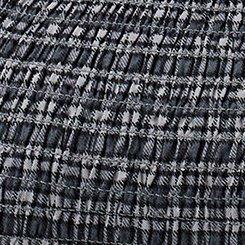 Smocked Bodice Mini Dress, INGRID PLAID GREY, swatch