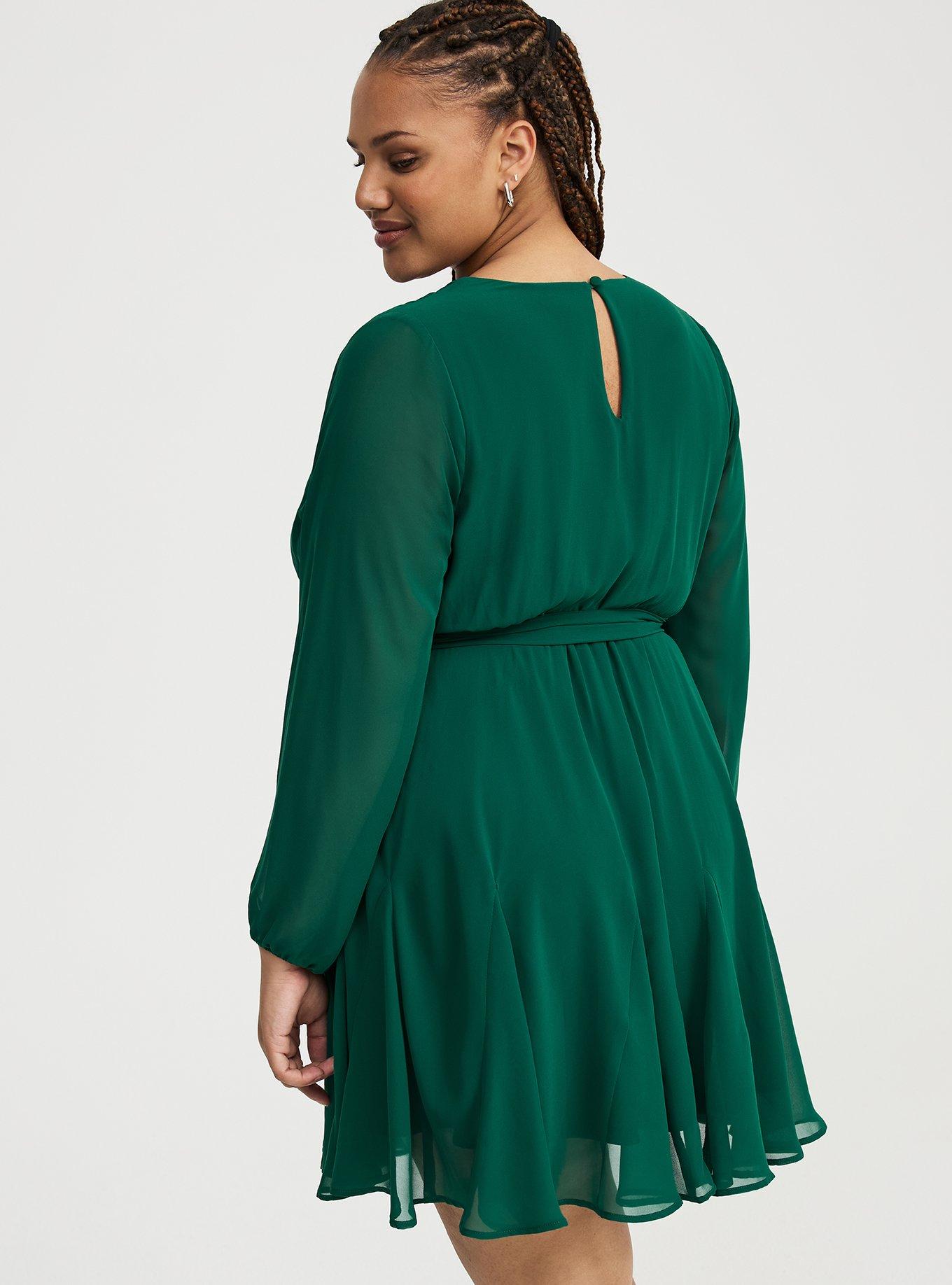 Chiffon Surplice Mini Dress