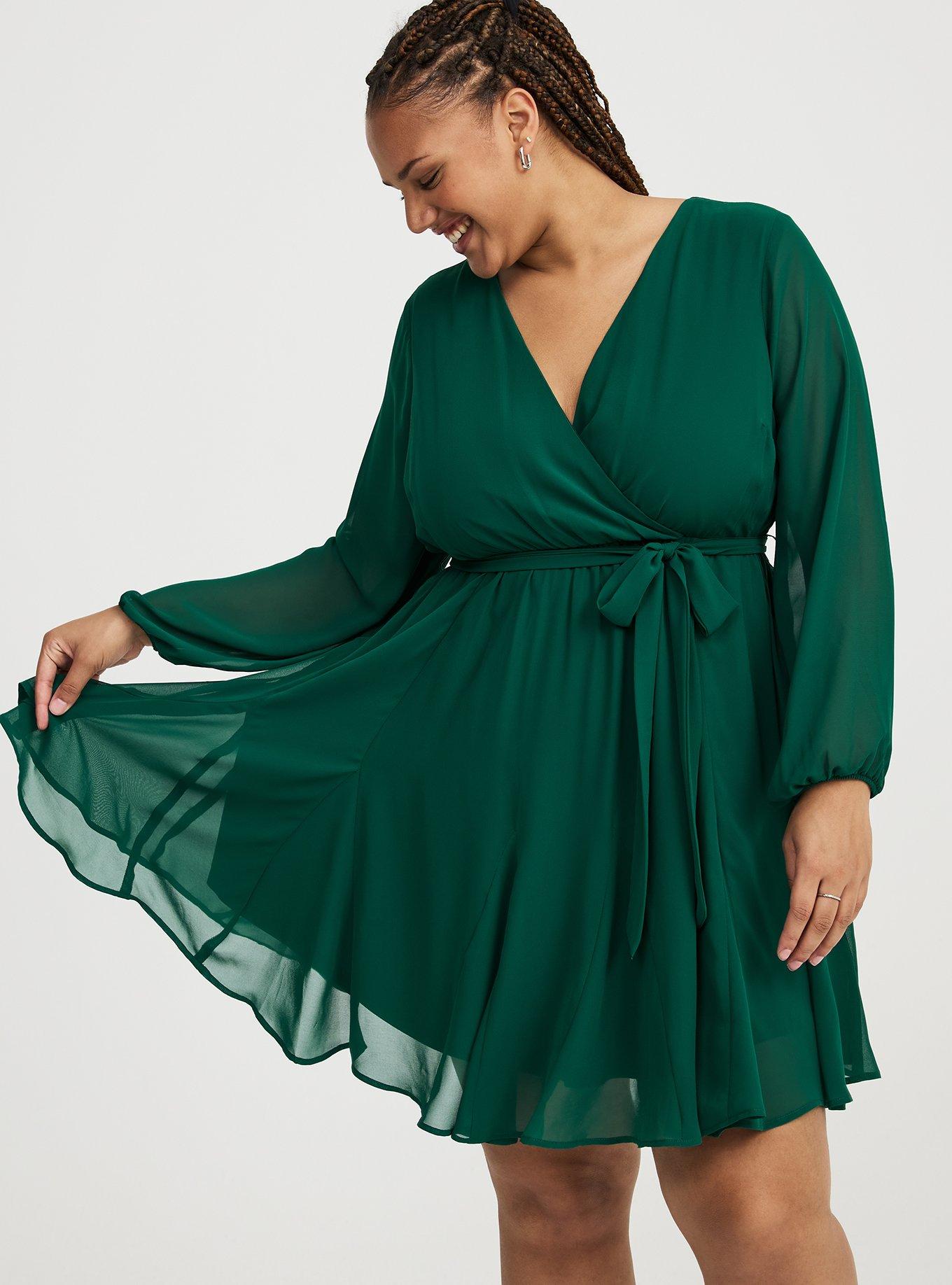 Chiffon Surplice Mini Dress