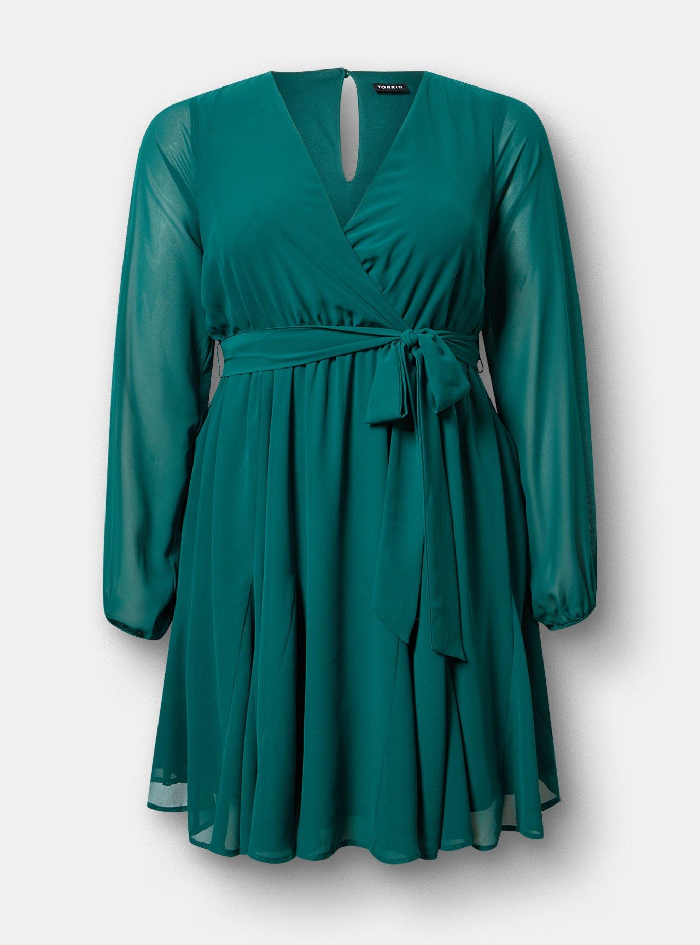 Chiffon Surplice Mini Dress