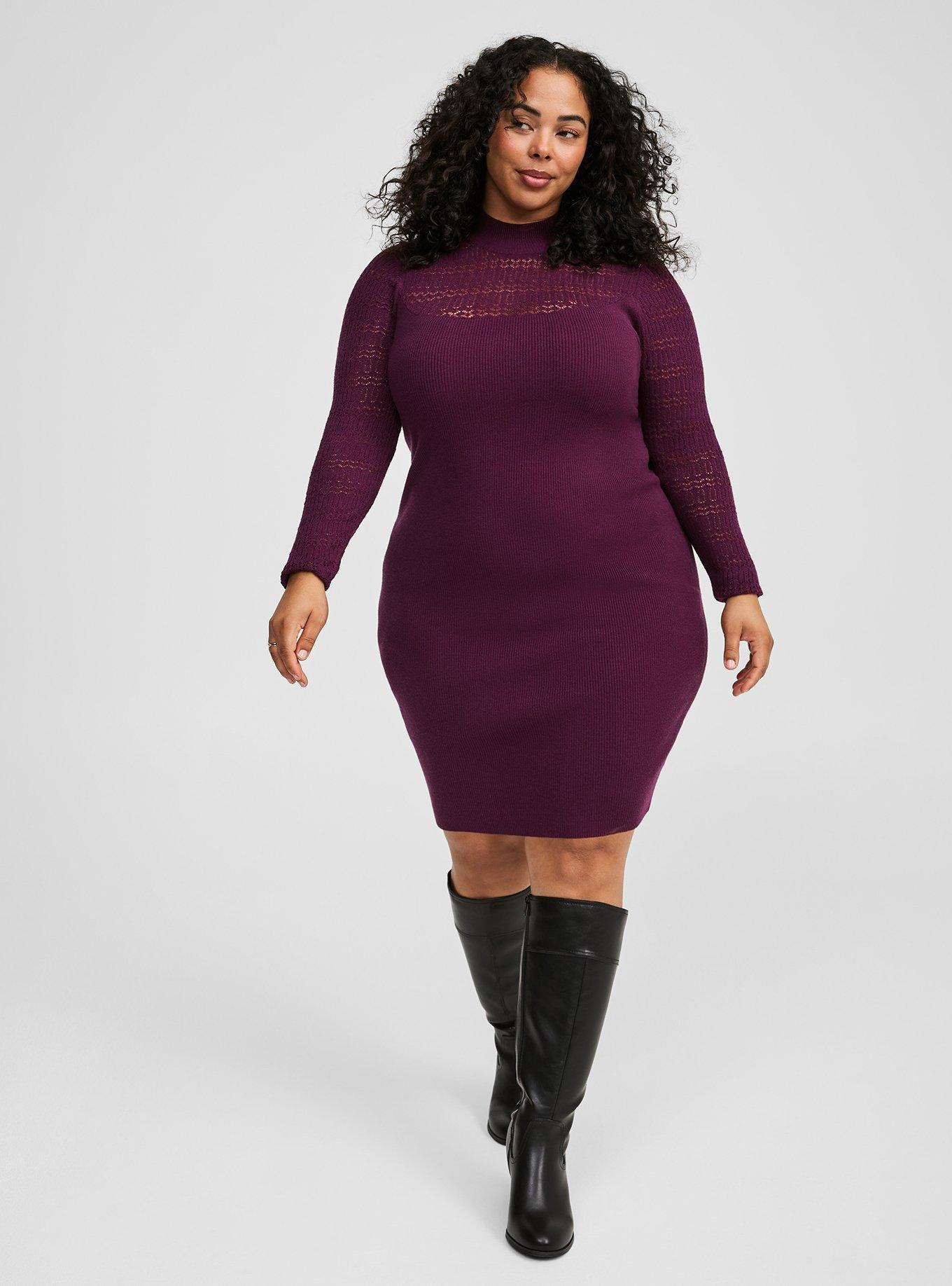 Plus size knit sweater dress best sale