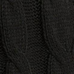 Open Cable Knit Coatigan, DEEP BLACK, swatch