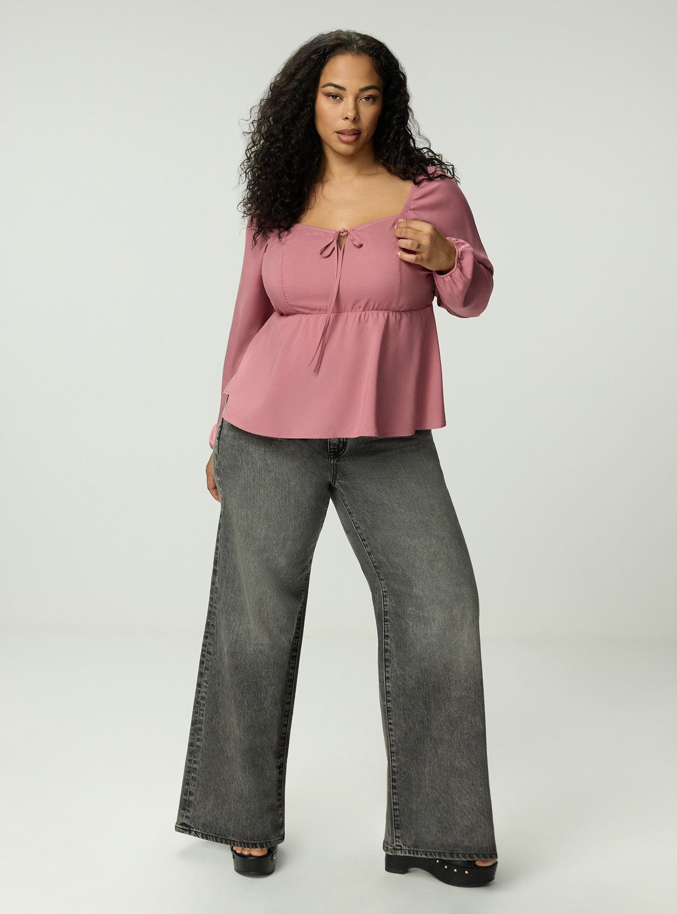 Peplum Challis Sweetheart Top, MESA ROSE, alternate