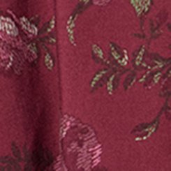 Peplum Challis Sweetheart Top, HEIDI FLORAL BURGUNDY, swatch