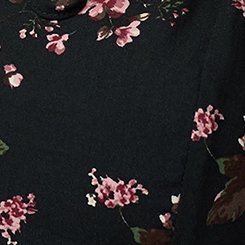 Peplum Challis Sweetheart Top, LAURA FLORAL BLACK, swatch