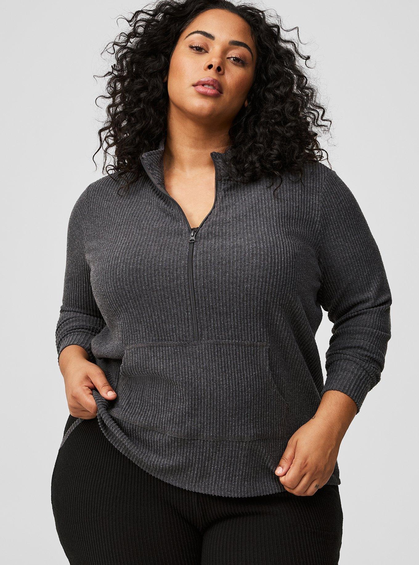 Heavy Hacci Rib Half Zip Lounge Pullover