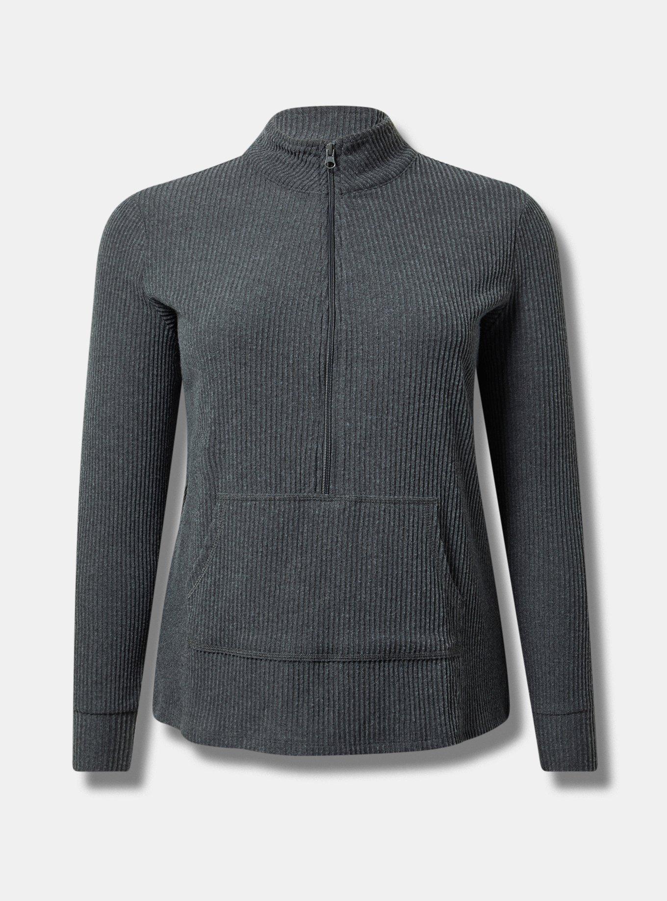 Heavy Hacci Rib Half Zip Lounge Pullover