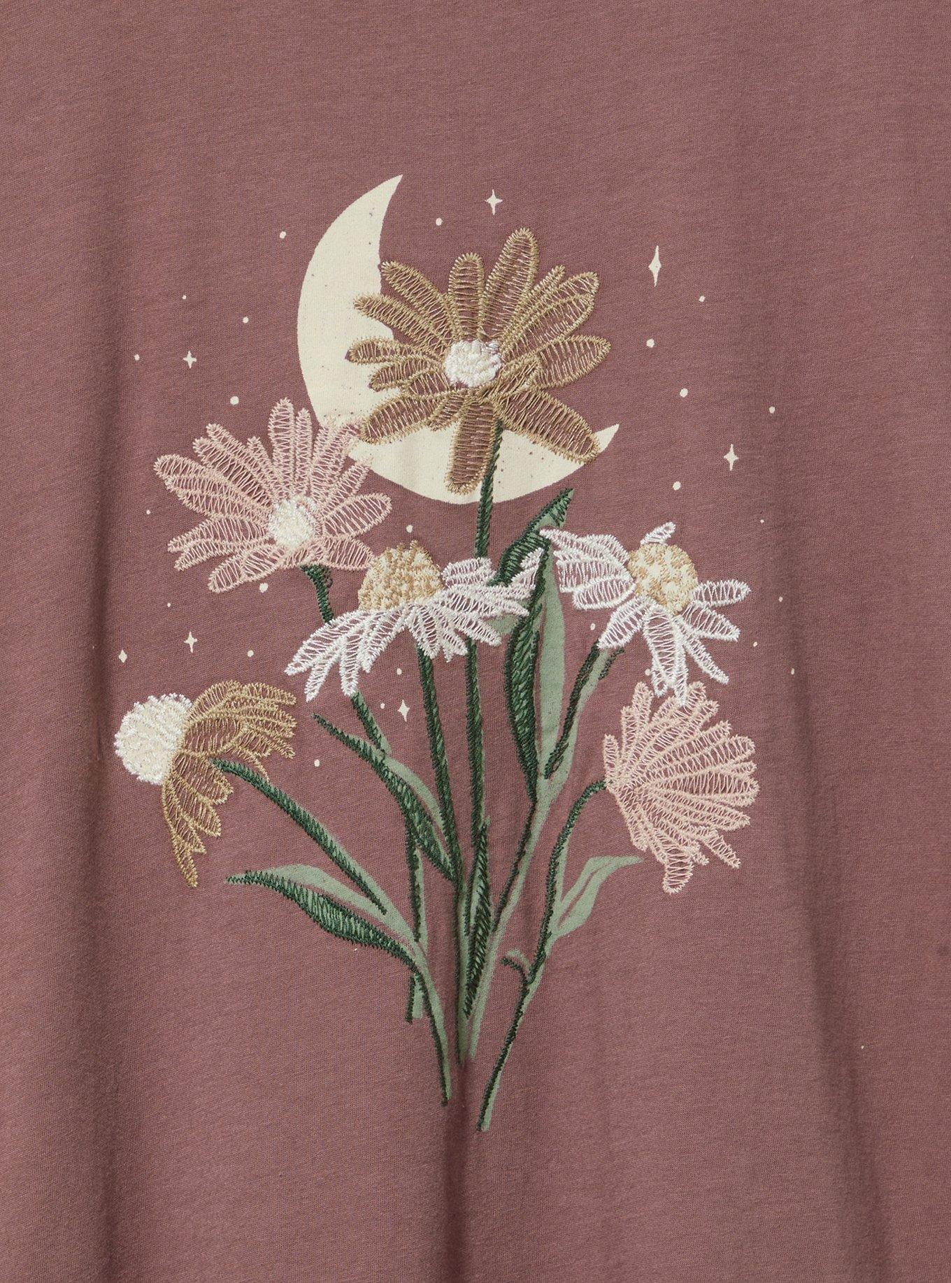 Floral Moon Classic Fit Long Sleeve Tee