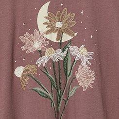 Floral Moon Classic Fit Long Sleeve Tee, ROSE TAUPE, swatch