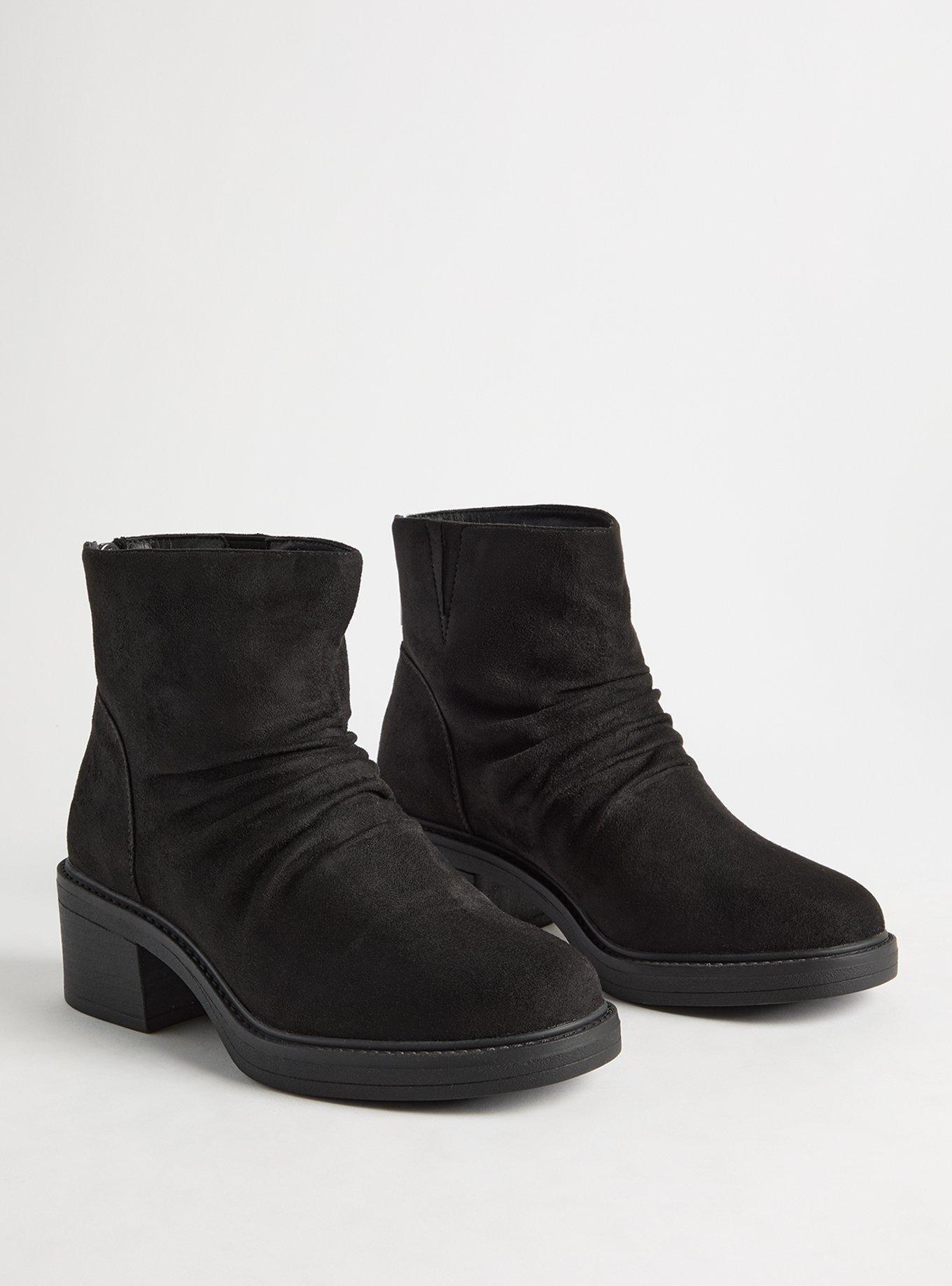Plus Size Scrunch Block Heel Bootie WW Torrid