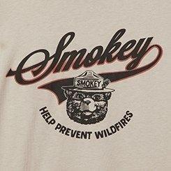 Smokey The Bear Classic Fit Long Sleeve Drop Shoulder Tee, TEA STAIN, swatch