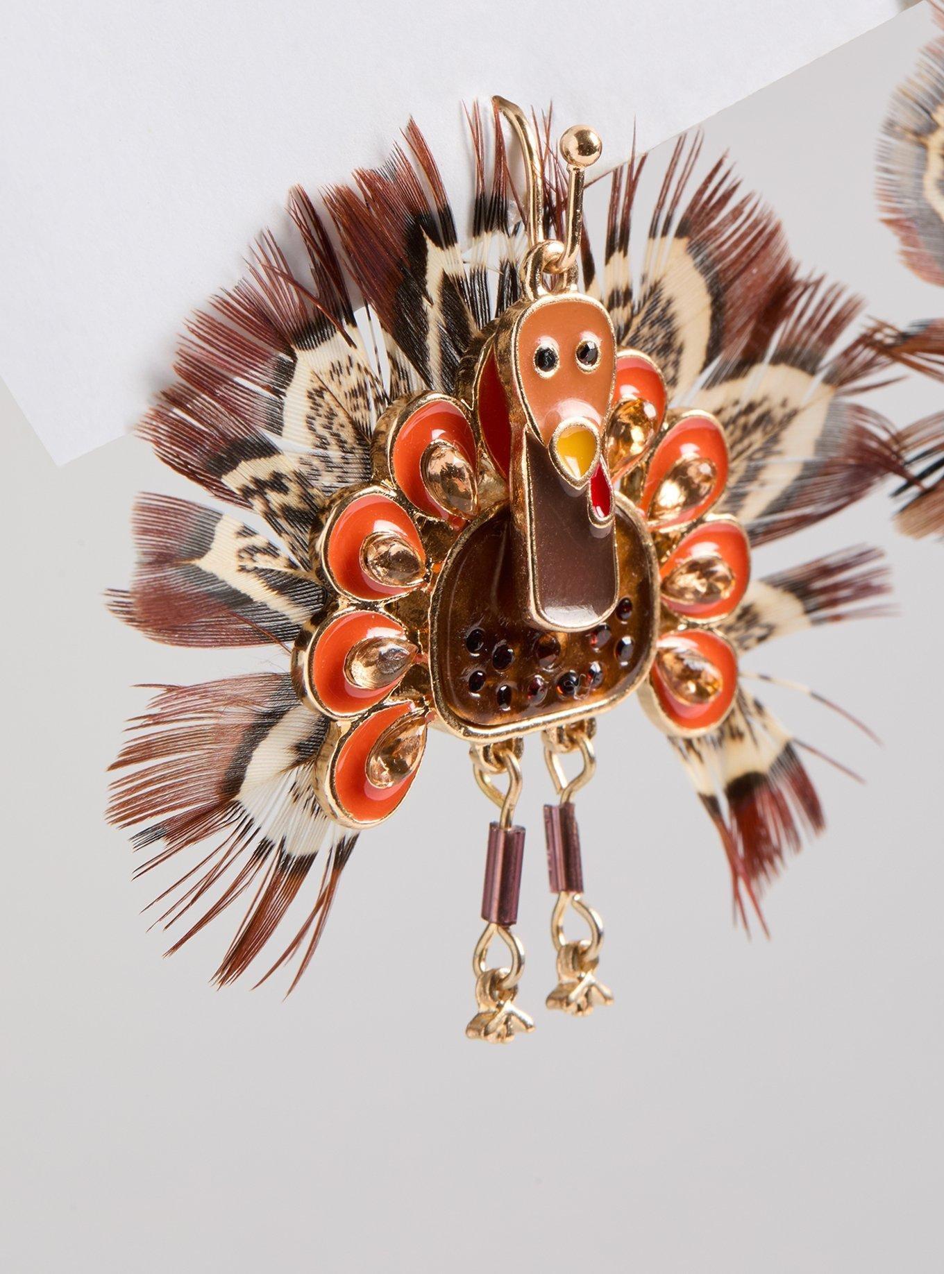 Thankful Turkey Statement Earring