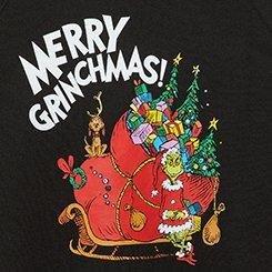 The Grinch Classic Fit Cozy Fleece Crew Sweatshirt, DEEP BLACK, swatch