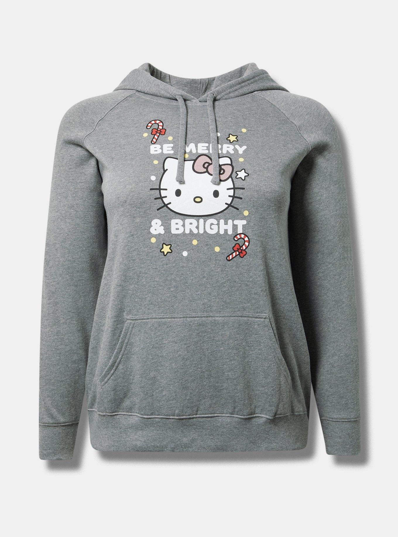 Plus Size Hello Kitty Holiday Classic Fit Cozy Fleece Raglan Hoodie Torrid