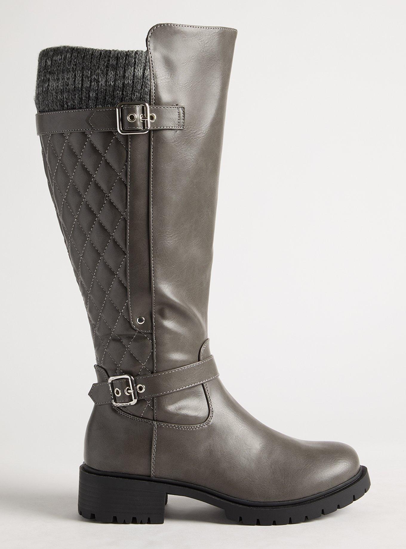 Quilted Sweater Knee Boot (WW)