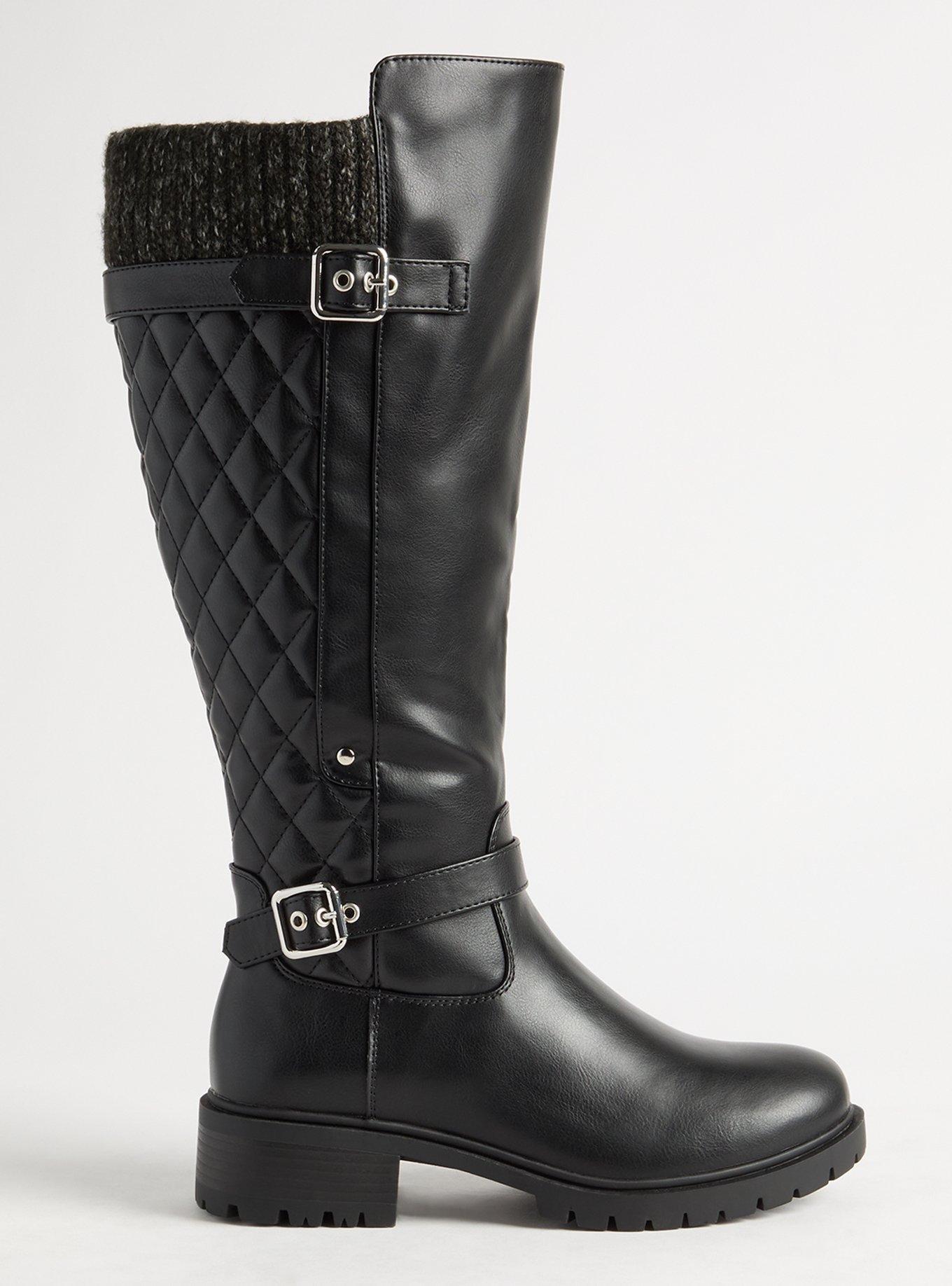 Quilted Sweater Knee Boot (WW)