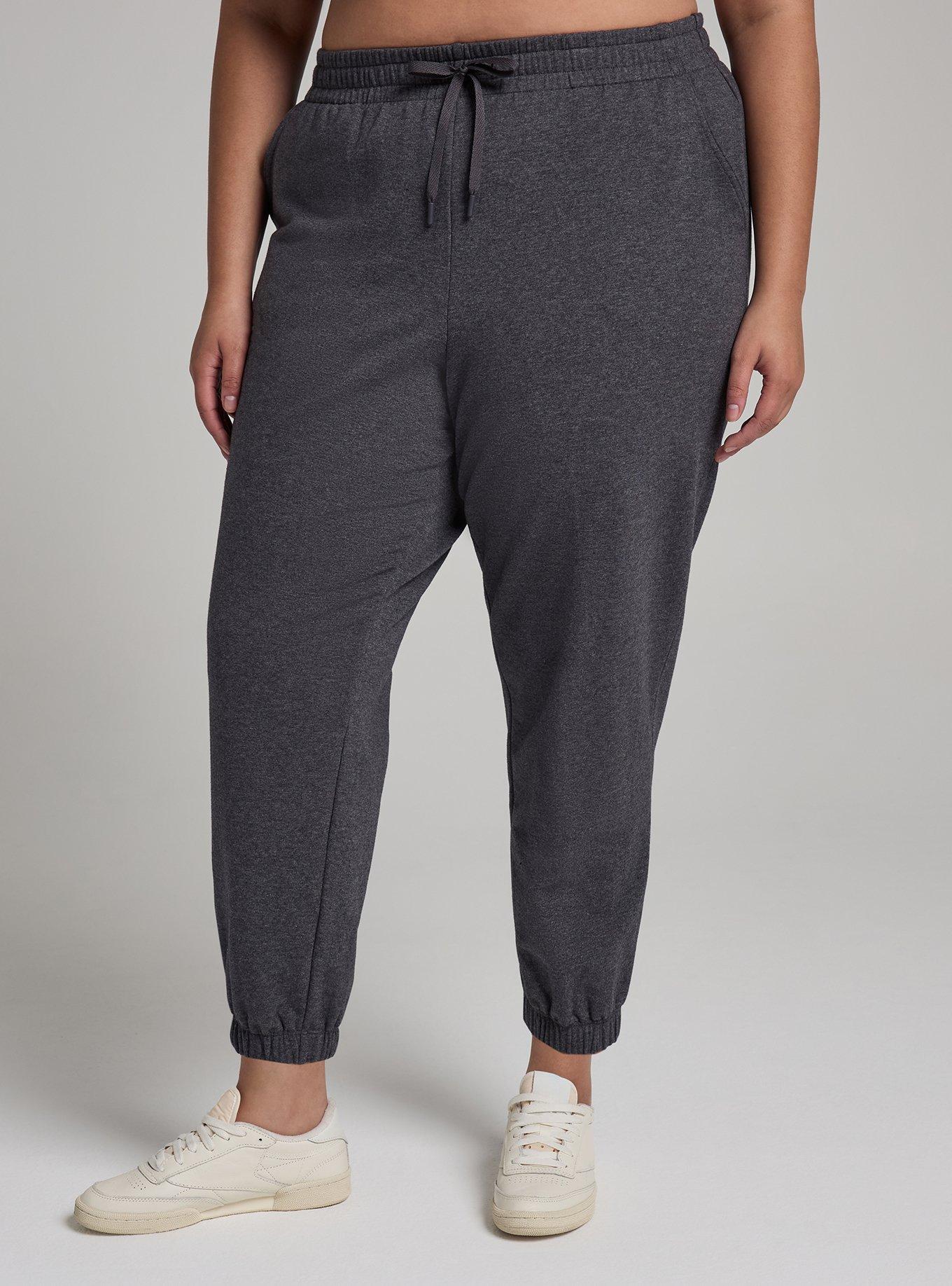 TRU Everyday Fleece Relaxed Jogger, CHARCOAL HEATHER GREY, alternate