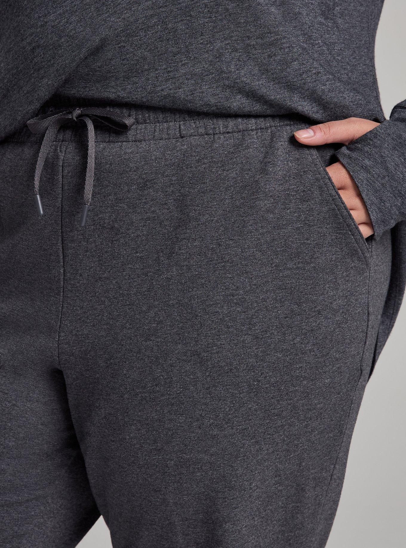 TRU Everyday Fleece Relaxed Jogger, CHARCOAL HEATHER GREY, alternate