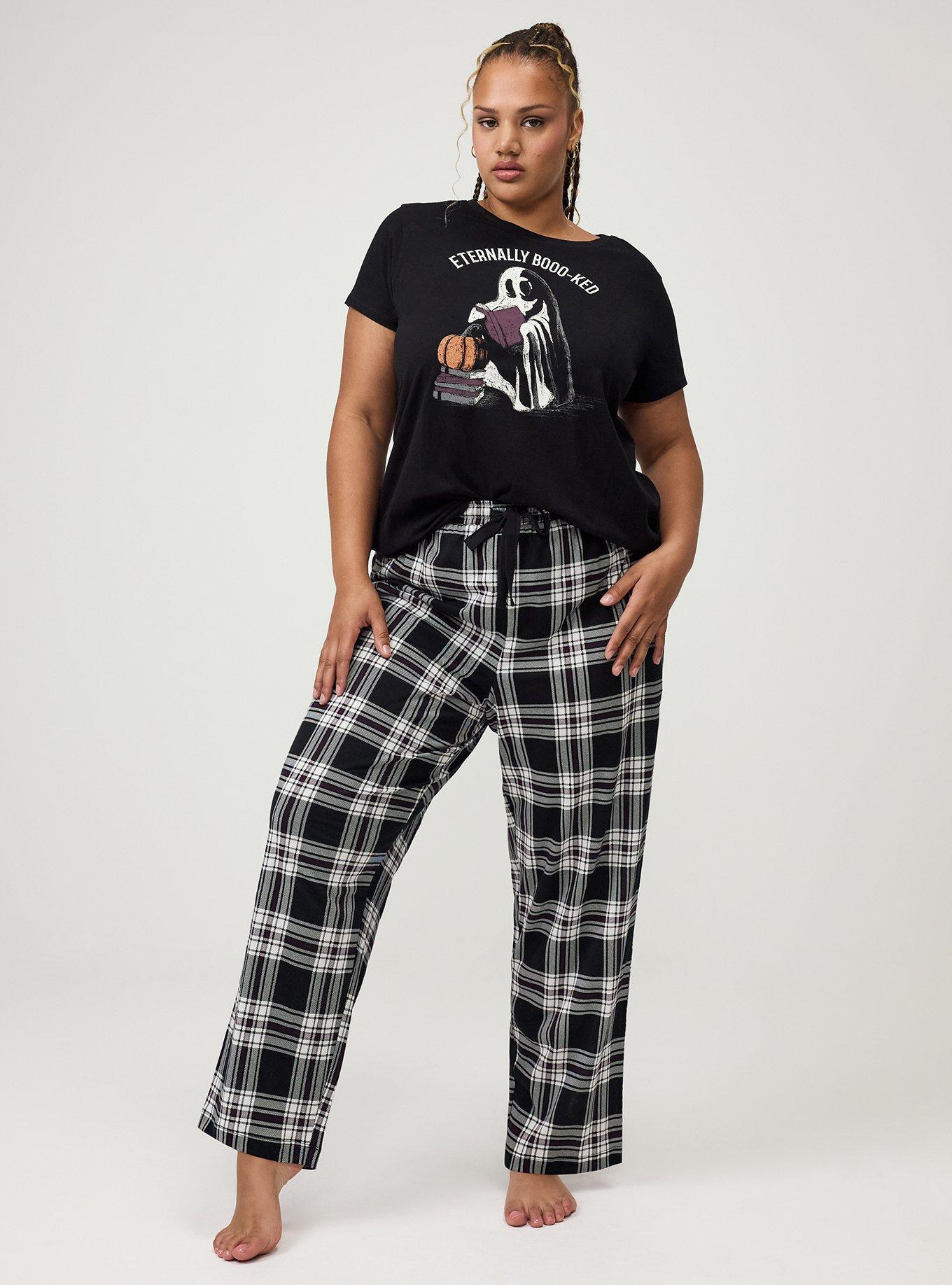 Cotton Sleep Pant, COMBACK PLAID BLACk, hi-res