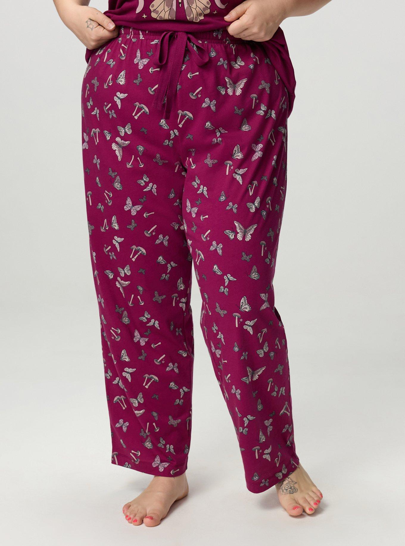 Cotton Sleep Pant, MARIPOSA TOSS PLUM, alternate