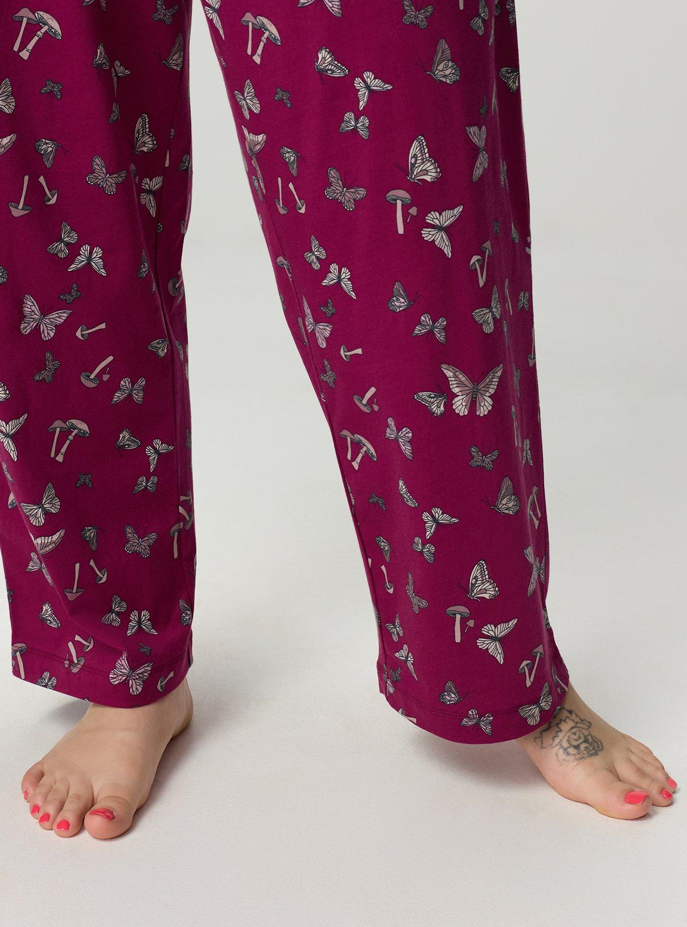 Cotton Sleep Pant, MARIPOSA TOSS PLUM, alternate