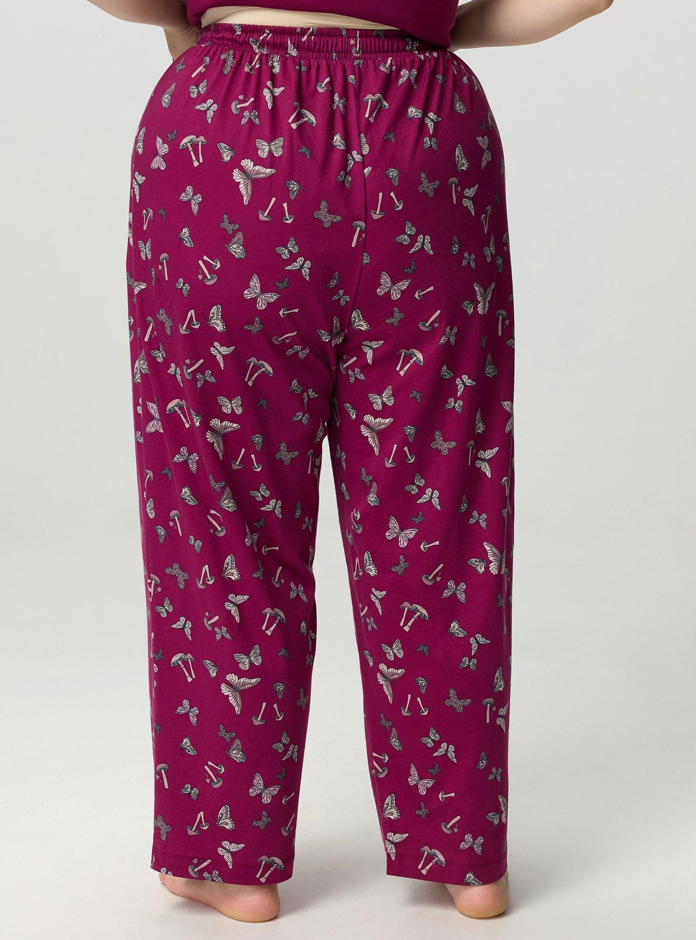 Cotton Sleep Pant, MARIPOSA TOSS PLUM, alternate