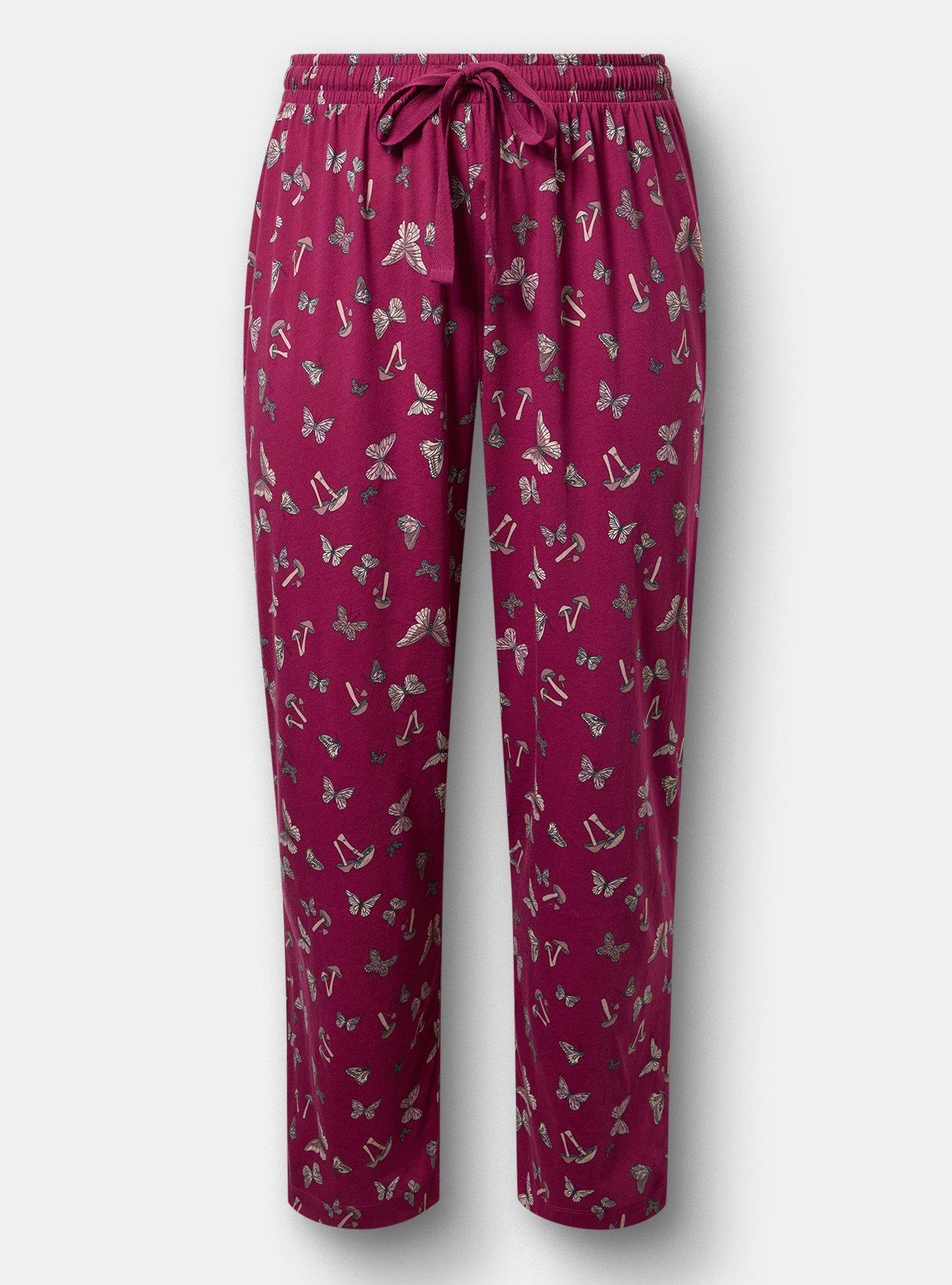 Cotton Sleep Pant, MARIPOSA TOSS PLUM, flat