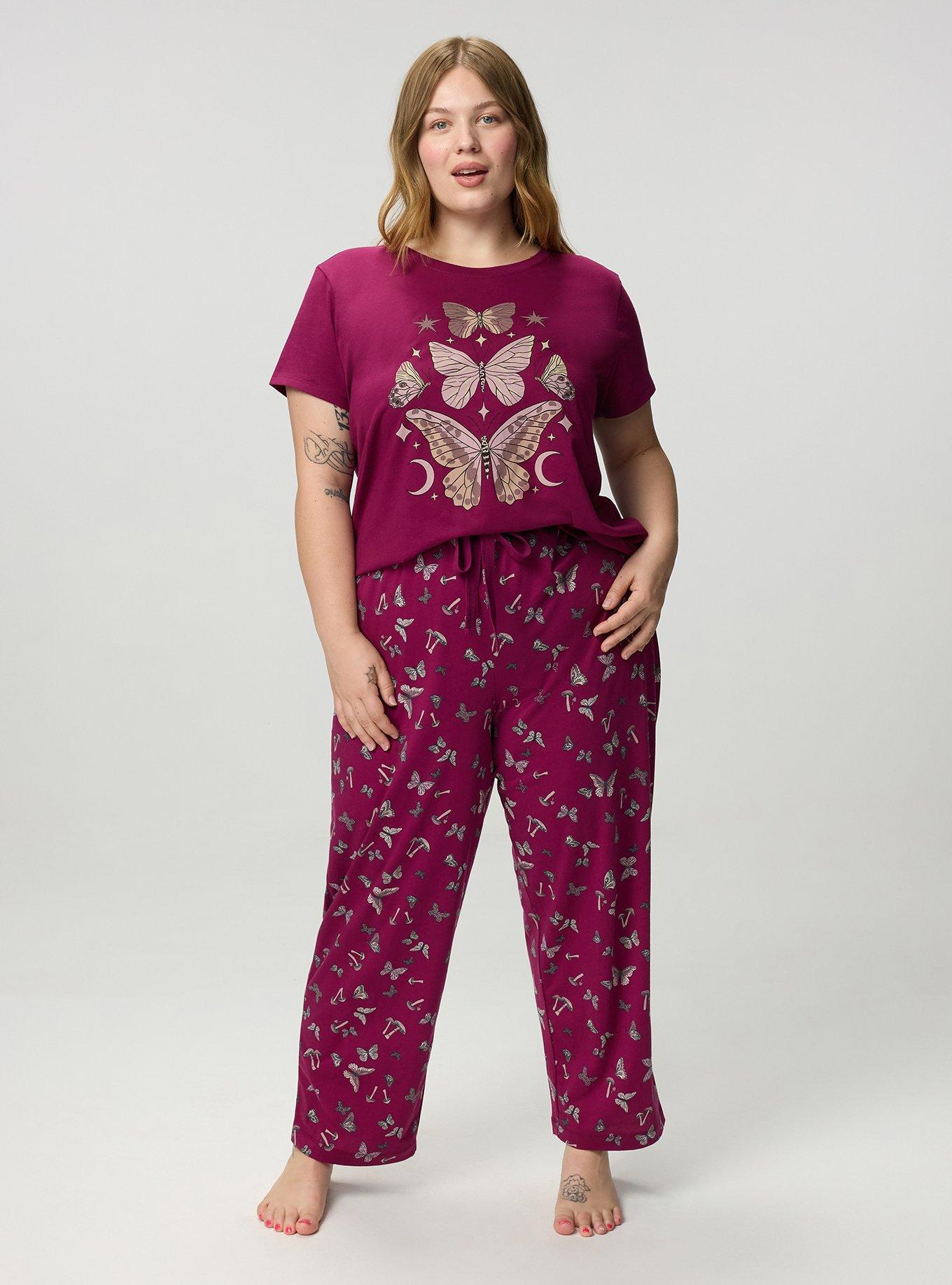 Cotton Sleep Pant, MARIPOSA TOSS PLUM, hi-res