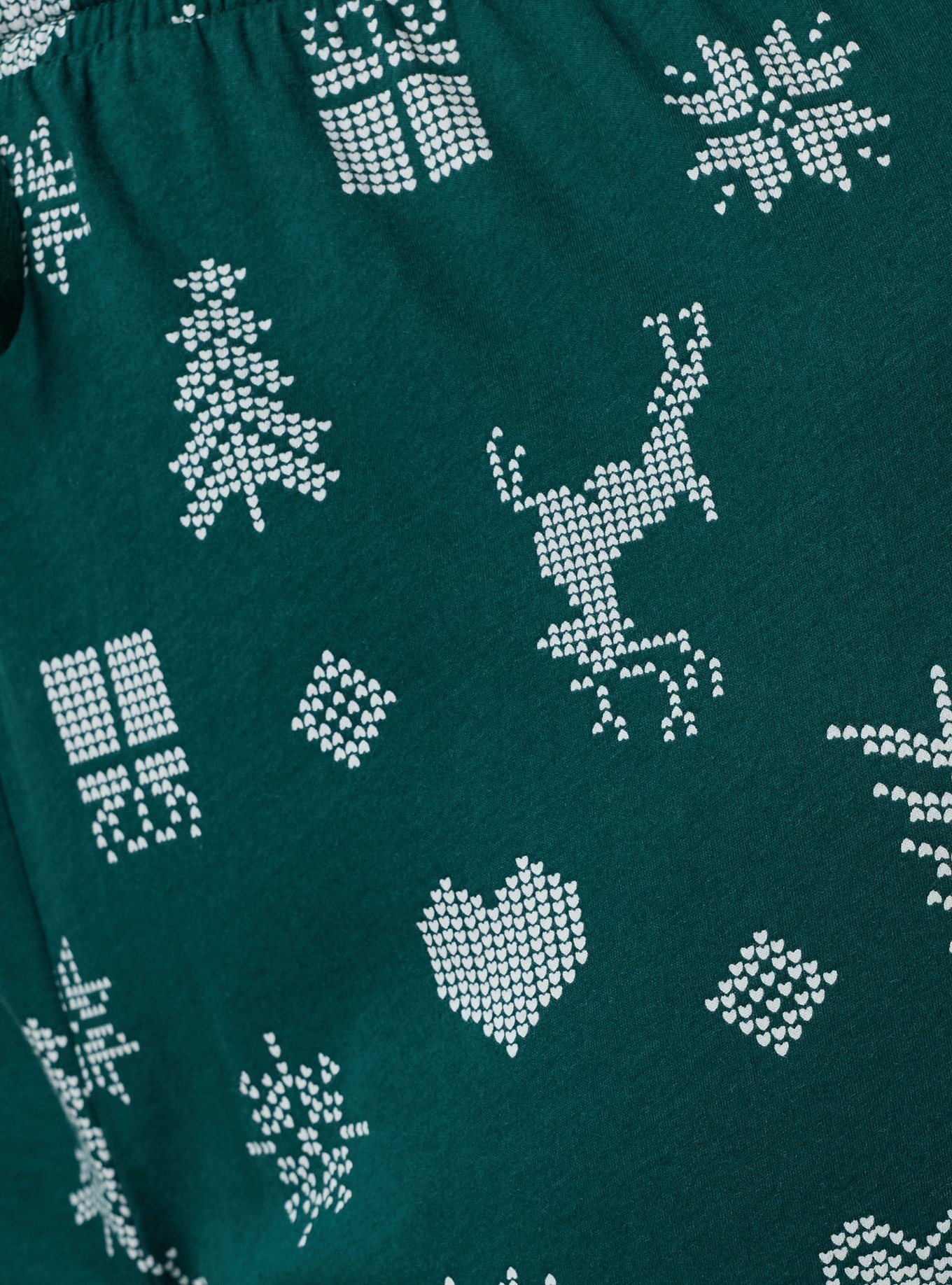 Plus Size Cotton Sleep Pant, FAIRISLE ICONS GREEN, alternate