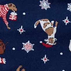 Plus Size Cotton Sleep Pant, HOLIDAY DOGS NAVY, swatch