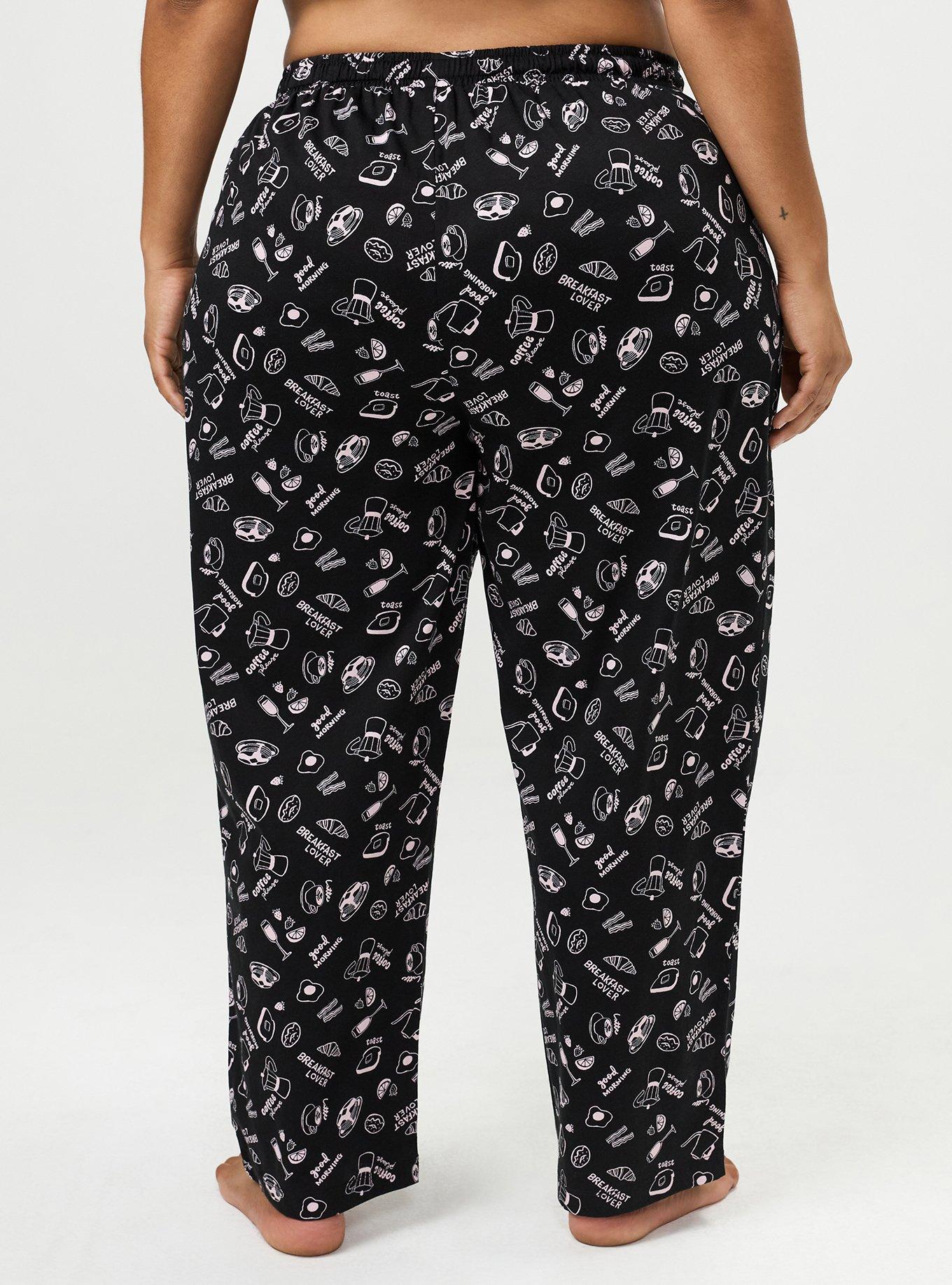 Cotton Sleep Pant, BREAKFAST LOVER BLACK, alternate