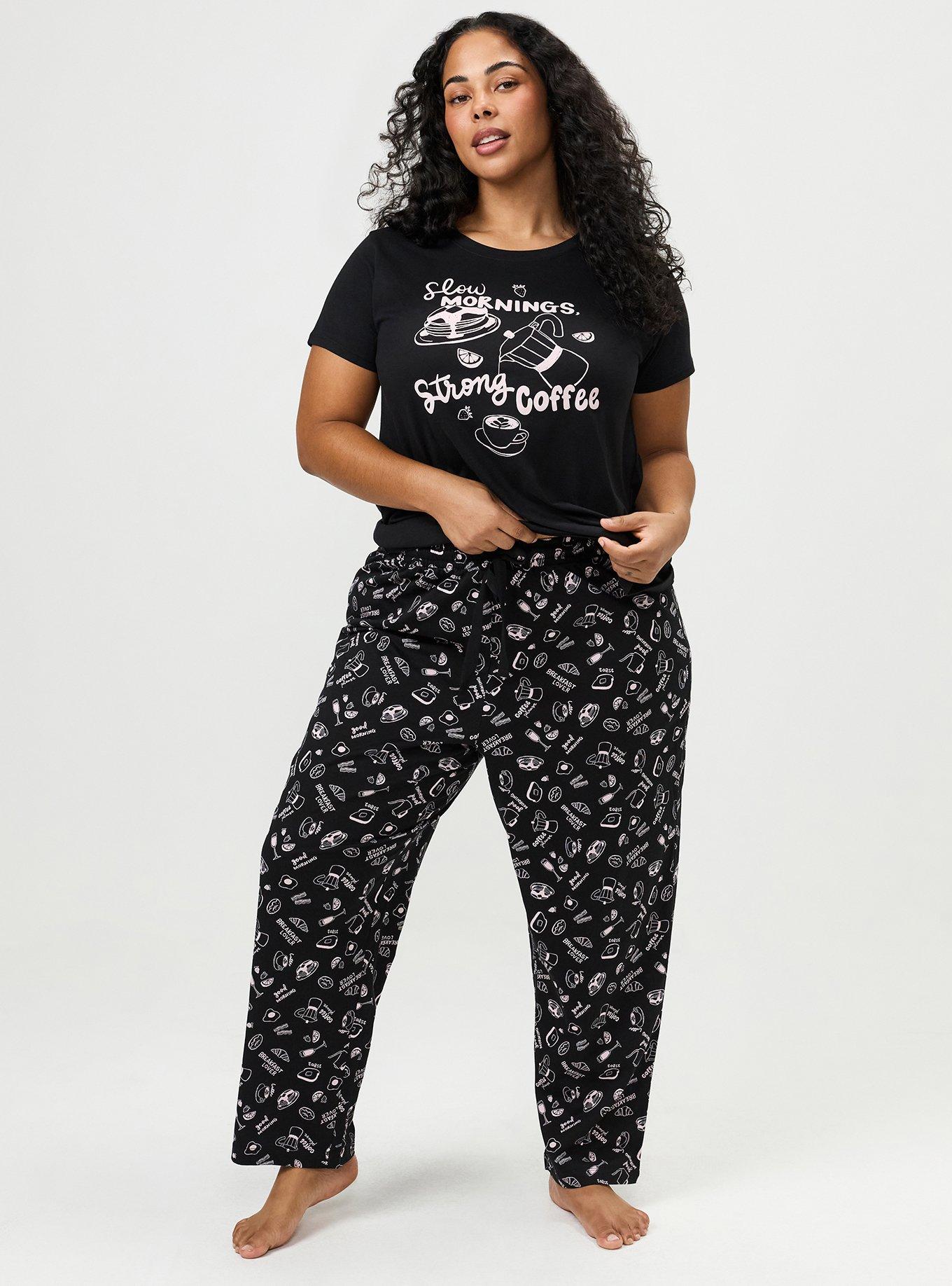 Cotton Sleep Pant, BREAKFAST LOVER BLACK, hi-res