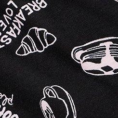 Cotton Sleep Pant, BREAKFAST LOVER BLACK, swatch
