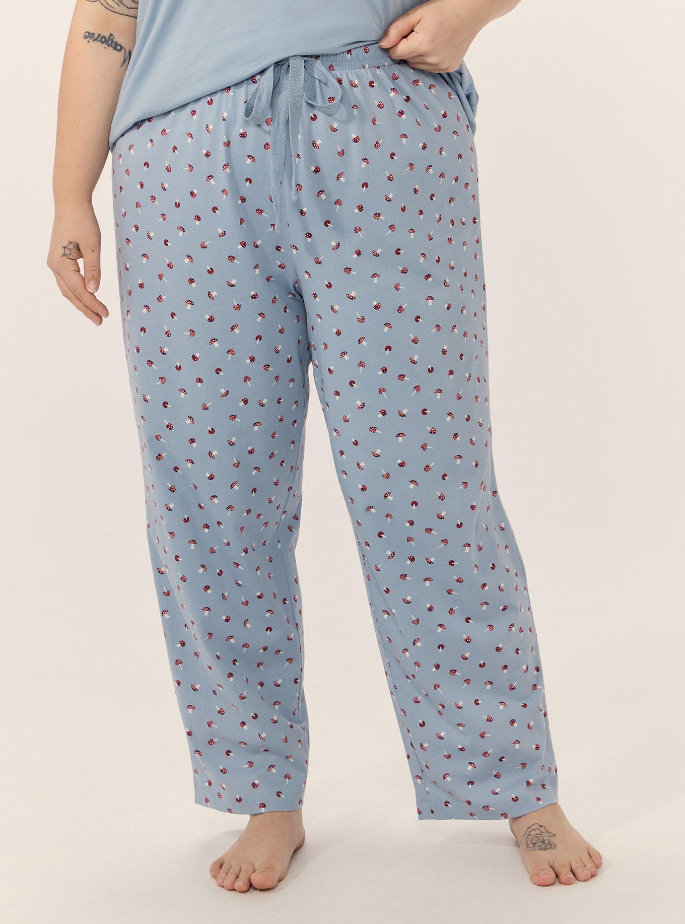 Cotton Sleep Pant, MUSHROOM FOREST DUSTY BLUE, alternate