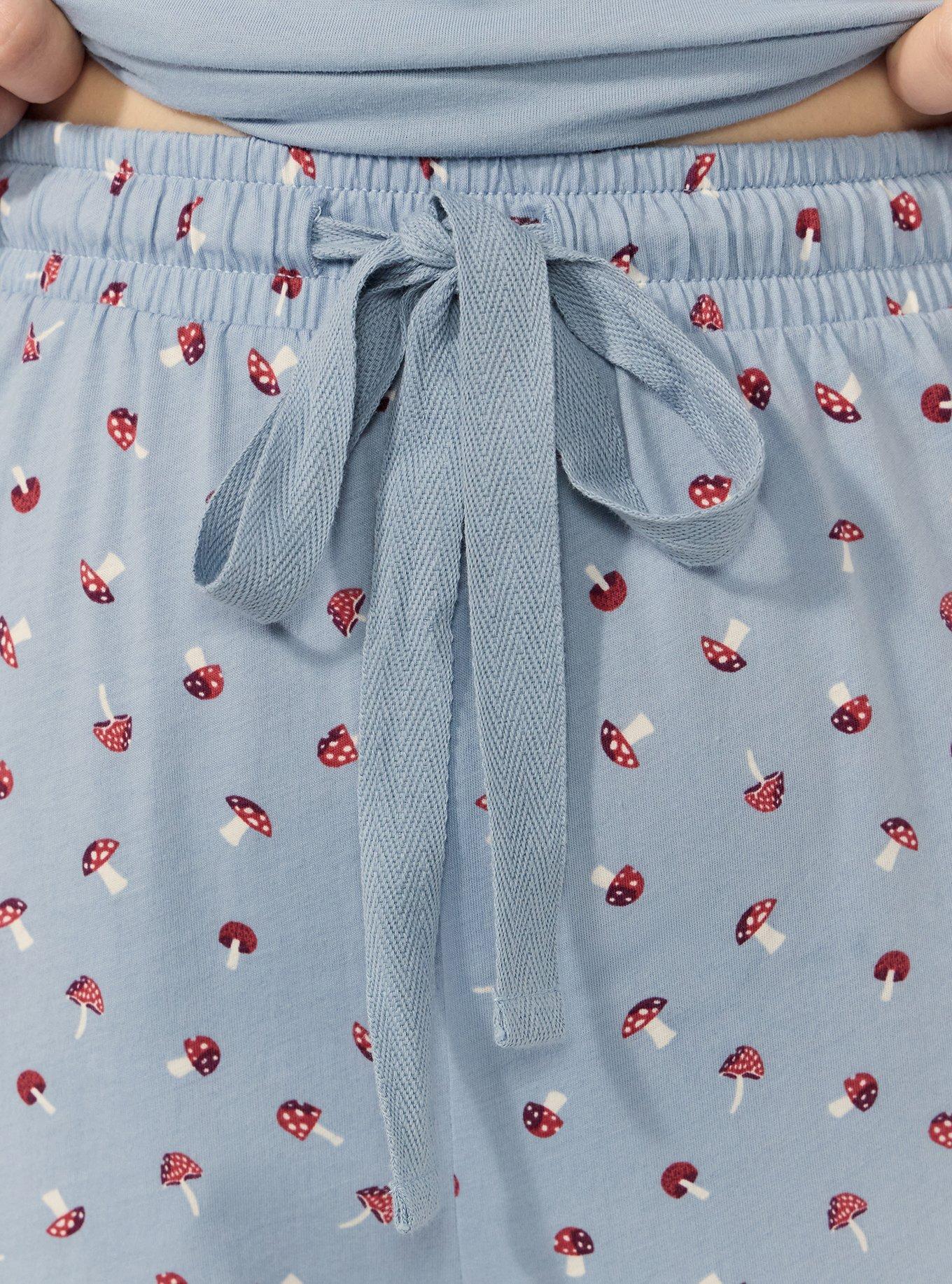 Cotton Sleep Pant, MUSHROOM FOREST DUSTY BLUE, alternate