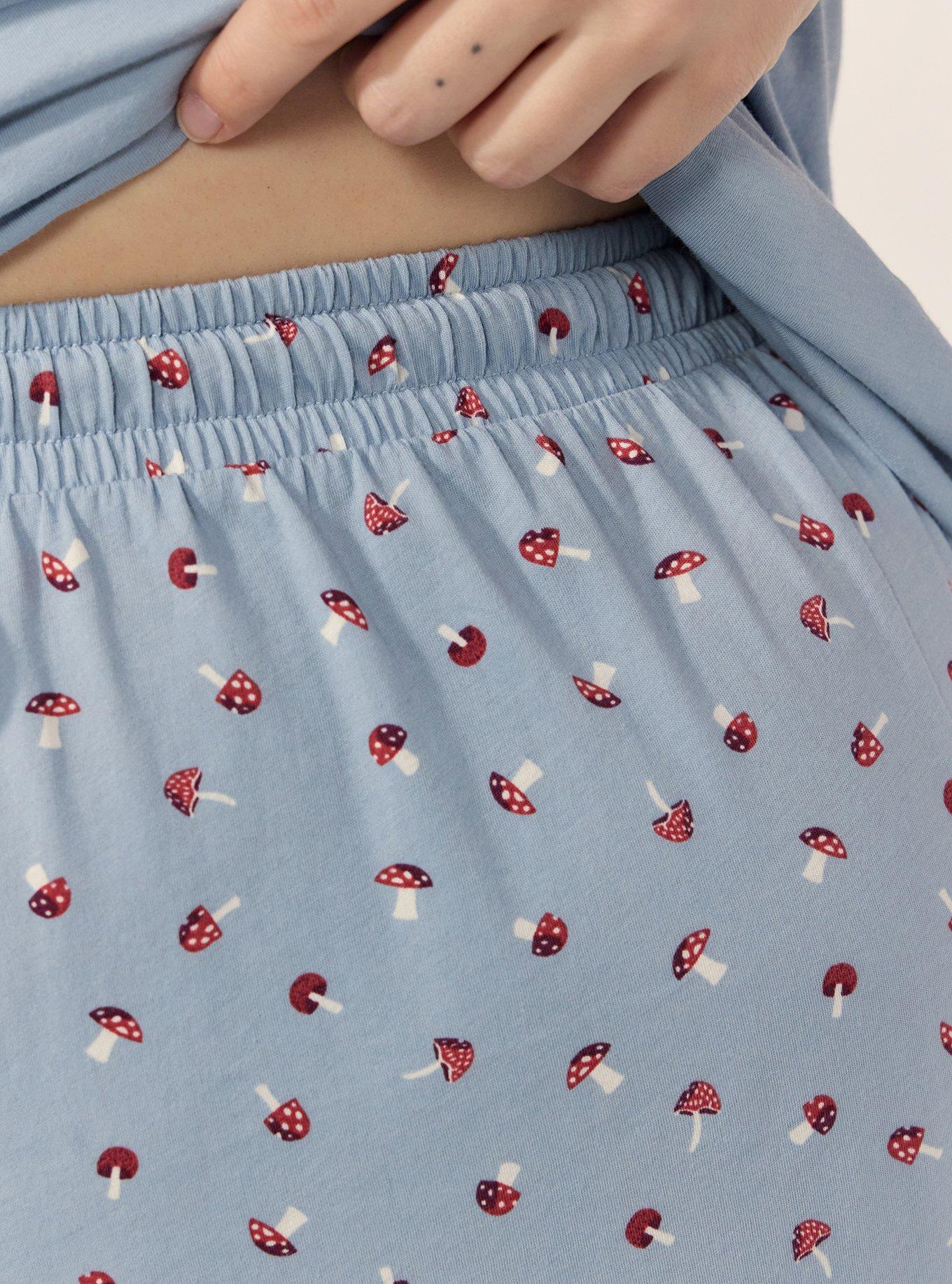 Cotton Sleep Pant, MUSHROOM FOREST DUSTY BLUE, alternate