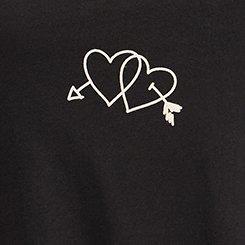 Cotton Racerback Sleep Tank, DAWN DOODLES DEEP BLACK, swatch