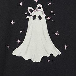 Cotton Relaxed Crew Sleep Tee, CUTE GHOST, swatch