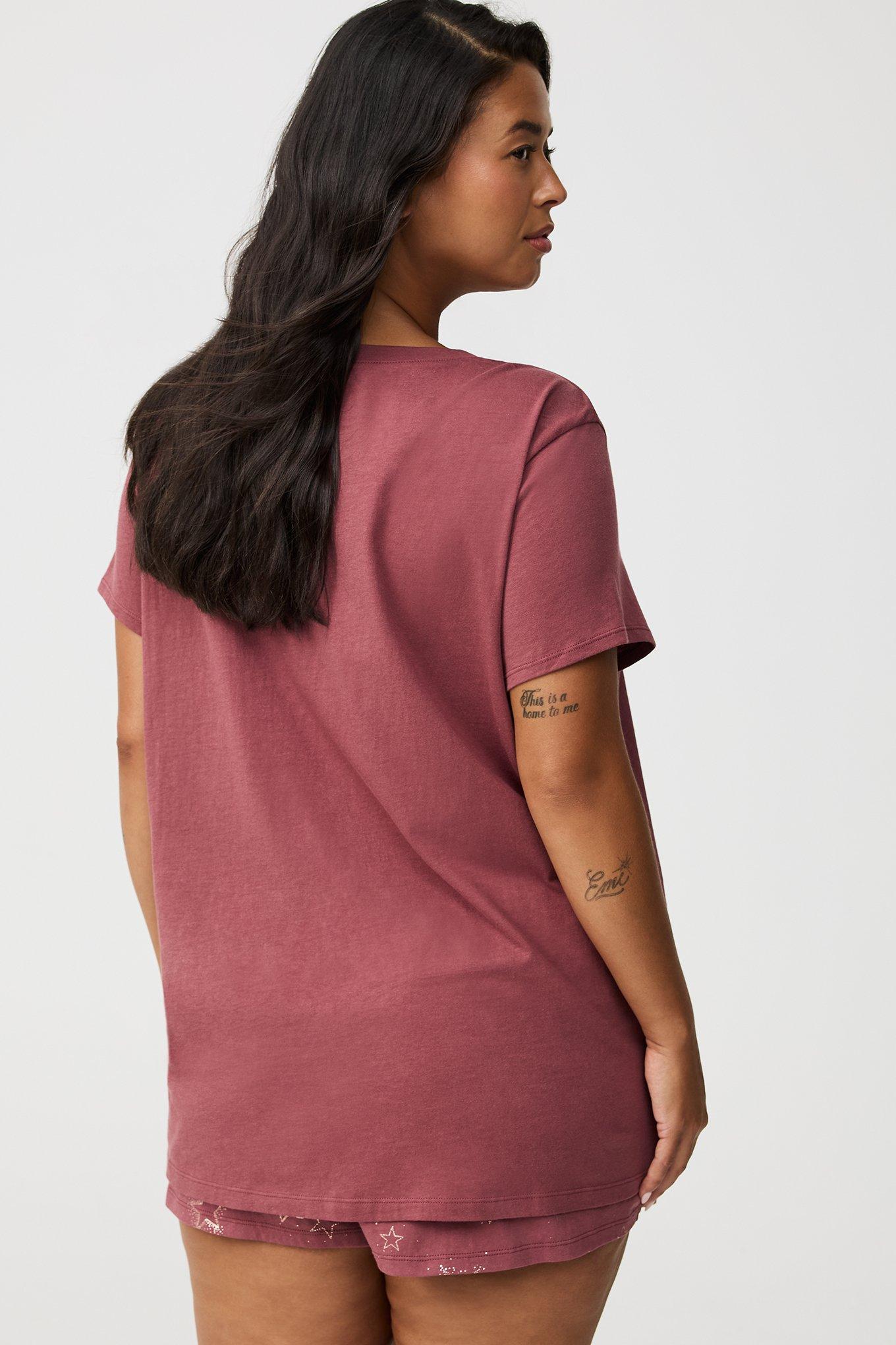 Cotton Relaxed Crew Sleep Tee