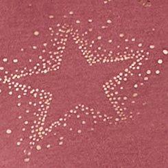 Cotton Relaxed Crew Sleep Tee, DAINTY STARS WILD GINGER, swatch