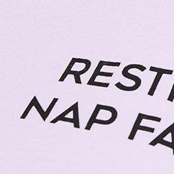 Cotton Relaxed Crew Sleep Tee, RESTING NAP FACE PURPLE, swatch