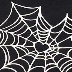 Cotton Relaxed Crew Sleep Tee, WEBBED HEART BLACK, swatch