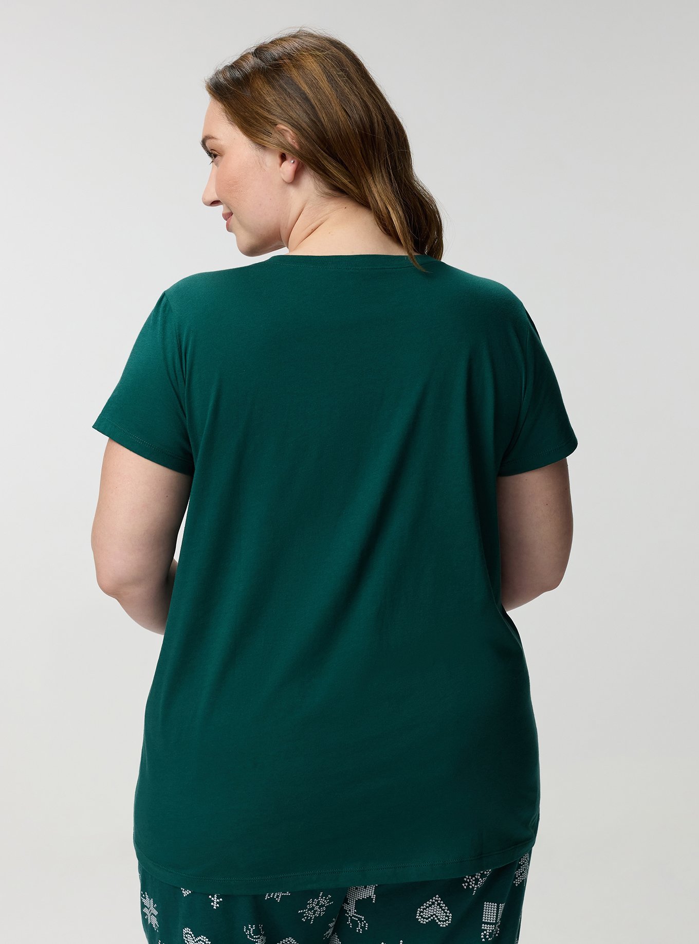 Cotton Relaxed Crew Sleep Tee, PLANS CANCELED FARISLE GREEN, alternate