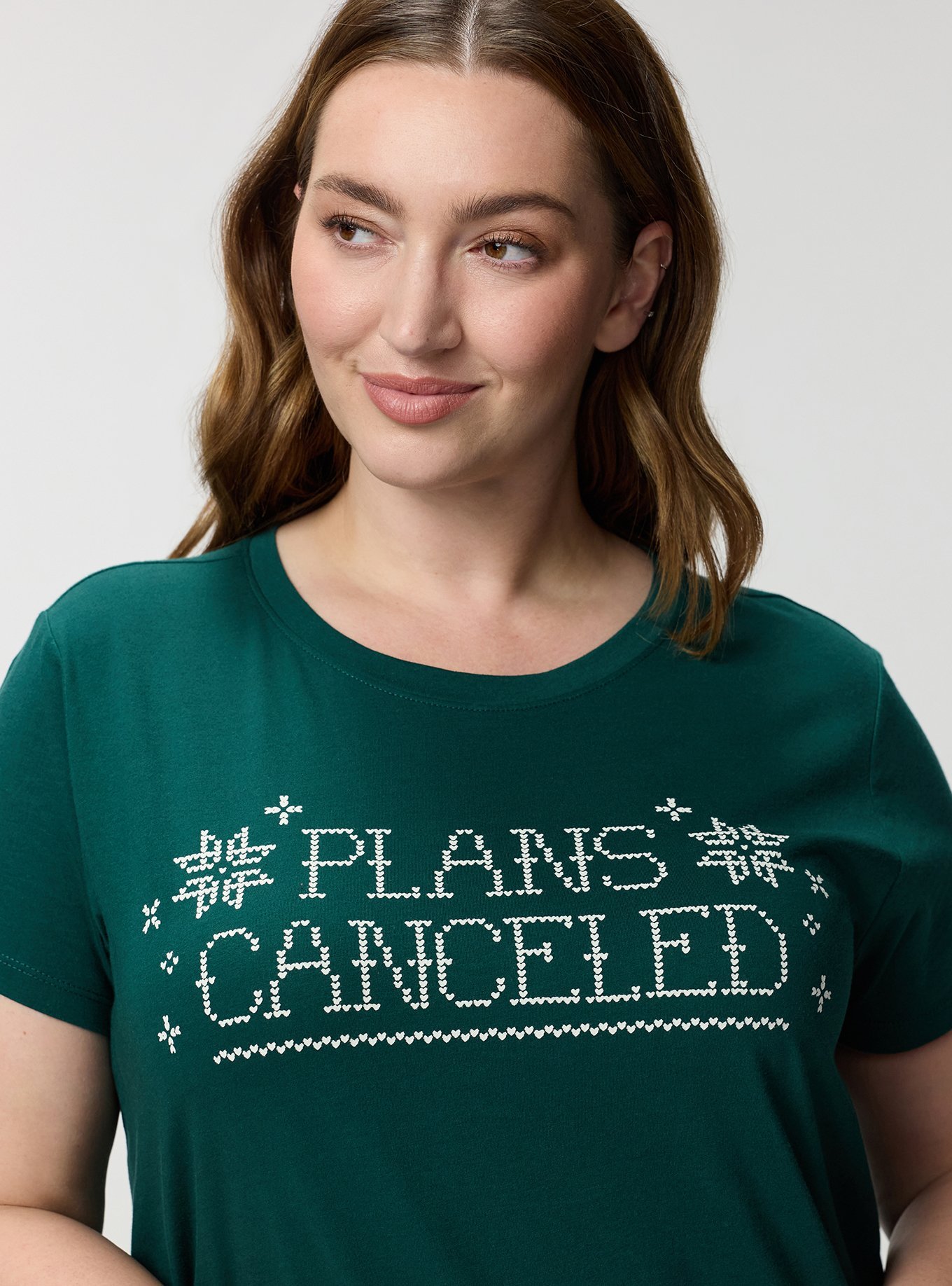 Cotton Relaxed Crew Sleep Tee, PLANS CANCELED FARISLE GREEN, alternate