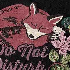 Cotton Relaxed Crew Sleep Tee, DO NOT DISTURB FOX BLACK, swatch