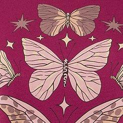 Cotton Relaxed Crew Sleep Tee, MARIPOSAS PURPLE, swatch