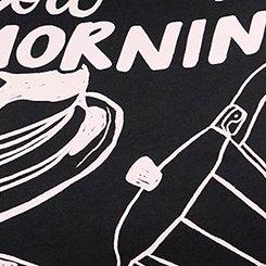 Cotton Relaxed Crew Sleep Tee, SLOW MORNINGS BLACK COFFEE, swatch