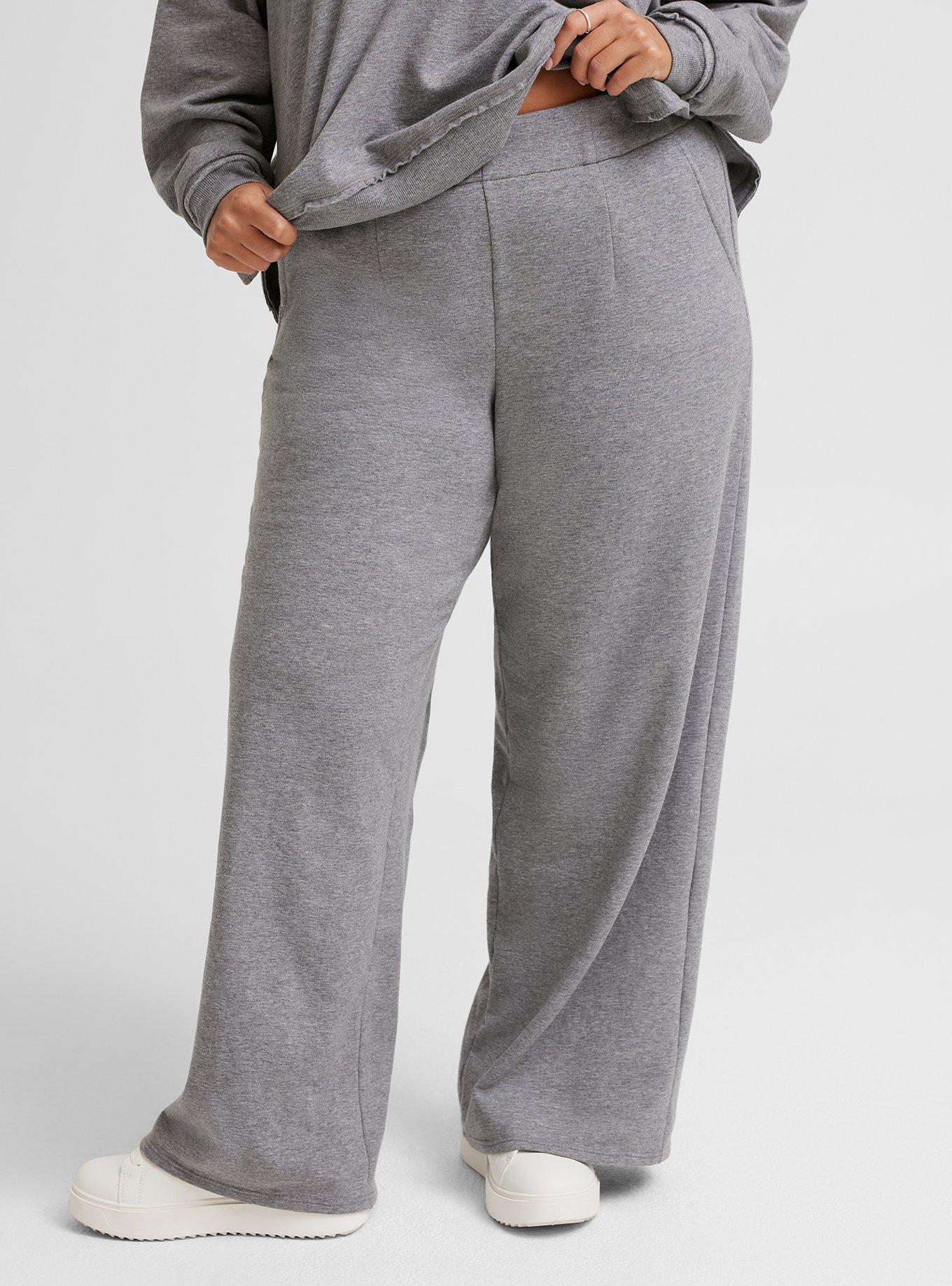 Pull-On Wide Leg Fleece High Rise Pant
