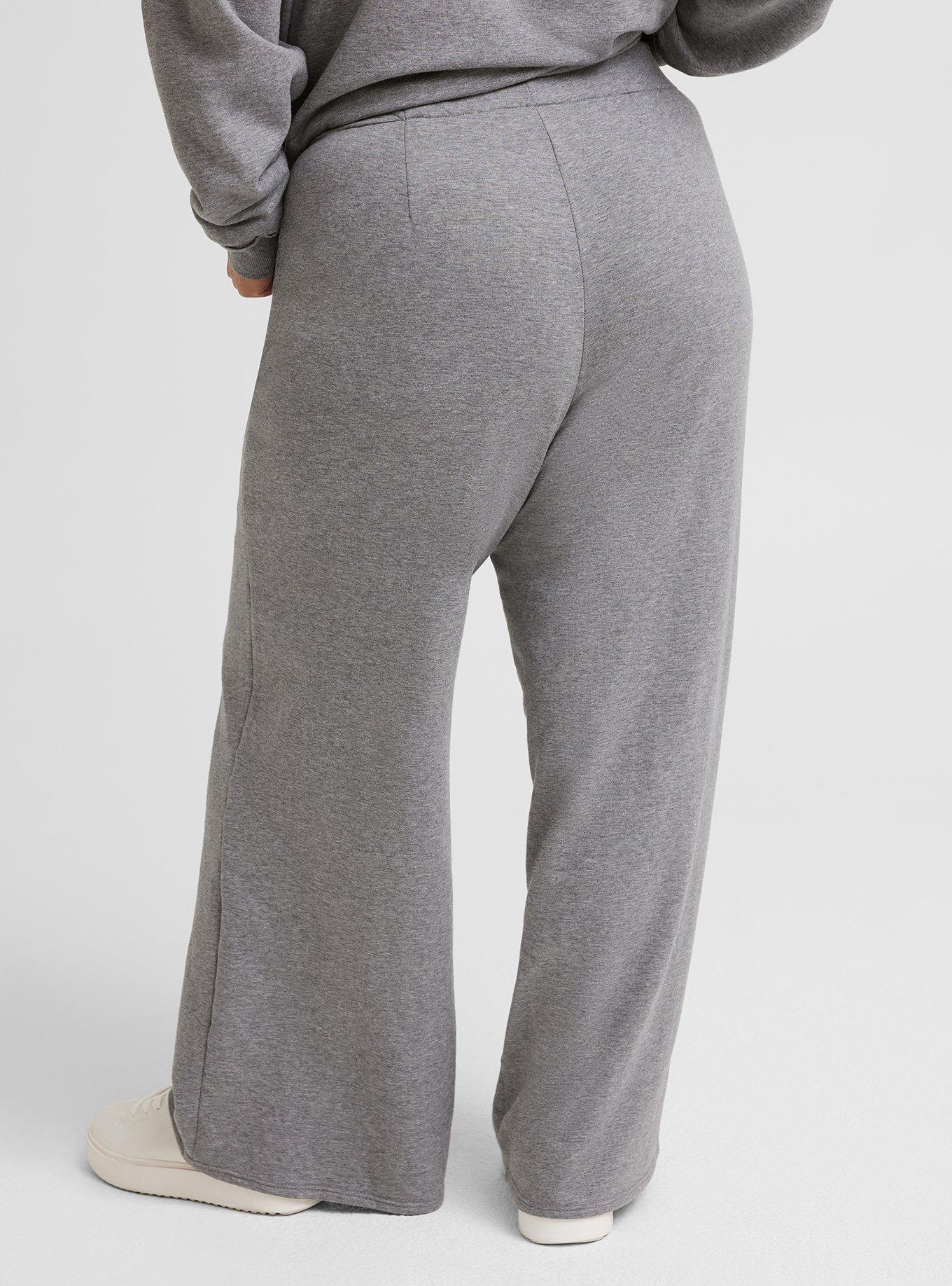 Pull-On Wide Leg Fleece High Rise Pant