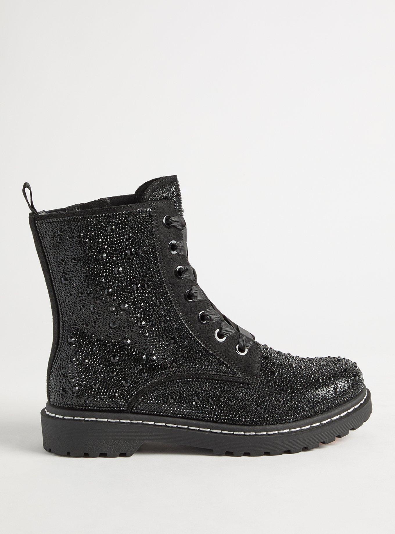 Embellished Laceup Combat Bootie (WW)